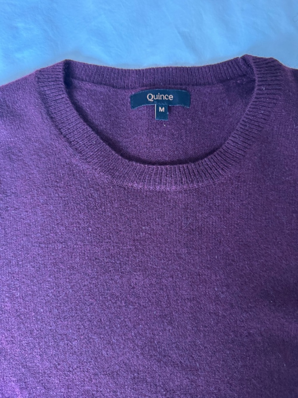 Quince - Mongolian Cashmere Crewneck Sweater in Burgundy - Picture 6 of 6